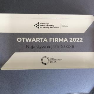 Ogólnopolski Konkurs na Najaktywniejszą Szkolę programu OTWARTA FIRMA 