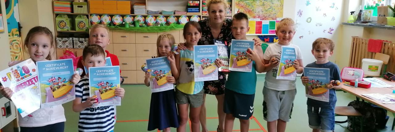 Nagrody dla przedszkolaków za udział w KONKURSIE 'Words come easy!