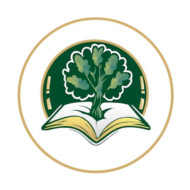 Logo szkolne drzewo na książce z nazwą szkoły Szkoła Podstawowa imienia Leśników Polskich w Jenińcu