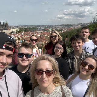 Študenti na projekte Erasmus + 2024 v Prahe