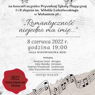 Zaproszenie na koncert w MDK Wołomin