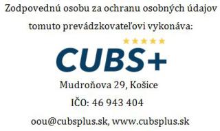 CUBS + ochrana osobných údajov