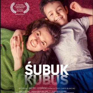 Plakat filmu "ŚuBuK" przedstawiający matkę z synem. 