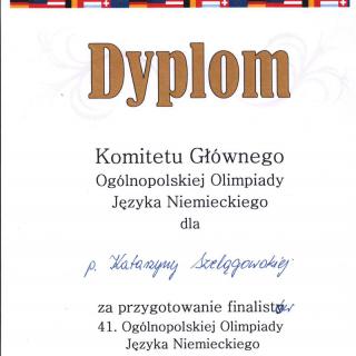 Finaliści 41. Ogólnopolskiej Olimpiady Języka Niemieckiego