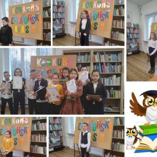 Konkurs Recytatorski Poezji Polskiej w szkolnej bibliotece.