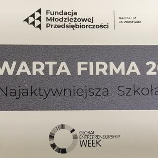 Ogólnopolski Konkurs na Najaktywniejszą Szkolę programu OTWARTA FIRMA