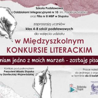 Zaproszenie do udziału w Międzyszkolnym Konkursie Literackim.