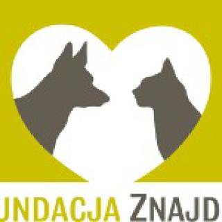 Logo Fundacji Znajdki. Kot i pies w sercu.