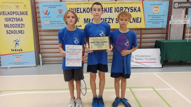 4 miejsce w Finale Wojewódzkim w Drużynowym Badmintonie Chłopców w ramach Igrzysk Dzieci 