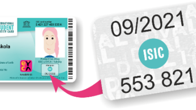 Informácie k predĺženiu ISIC karty
