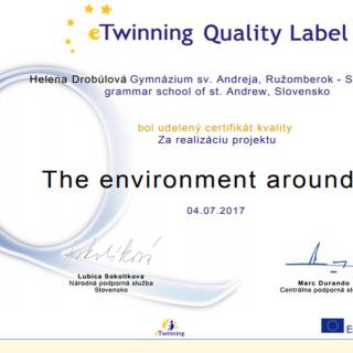 eTwinning - certifikát kvality