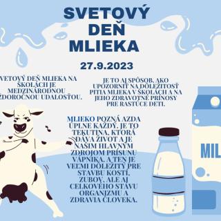 Svetový deň mlieka na školách