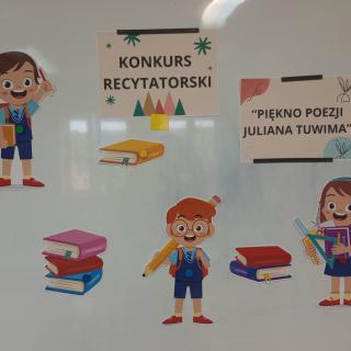 Szkolny etap konkursu recytatorskiego  "Piękno poezji Juliana Tuwima"