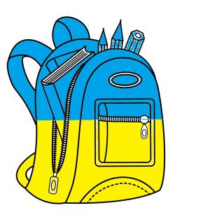 Niebiesko żółty plecak szkolny