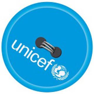 Modrý gombík - zbierka UNICEF