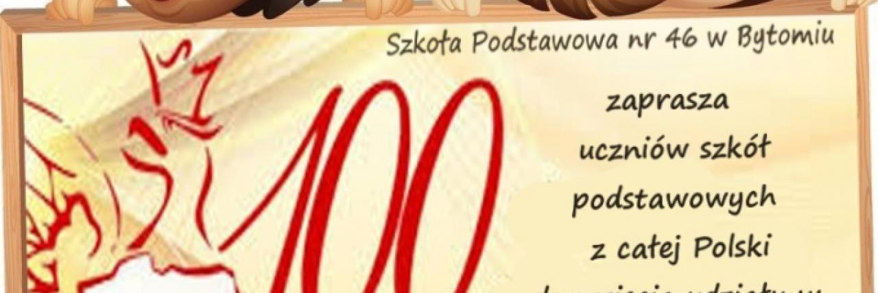 Konkurs Plastyczny 100-lecie Odzyskania Niepodległości Polski w oczach dziecka