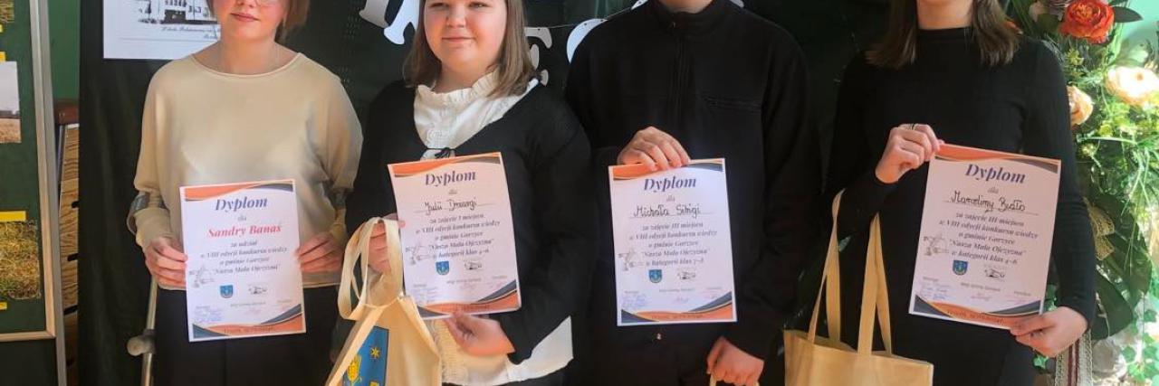 Sukces naszych uczniów w Gminnym Konkursie Nasza Mała Ojczyzna w Trześni