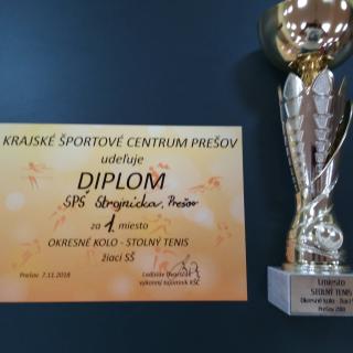 Majstrovstvá okresu Prešov v stolnom tenise družstiev stredných škôl