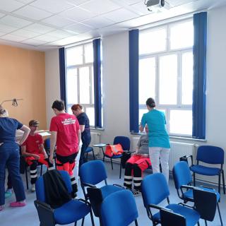 Zajęcia klas ratowniczych w Centrum Symulacji Medycznej