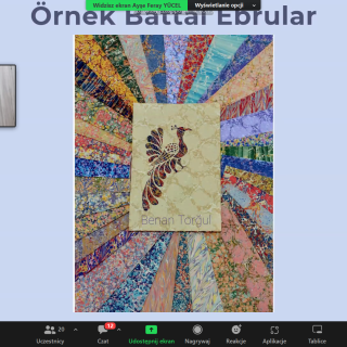 The EBRU Artist - spotkanie online z panią Benan TORĞUL w ramach projektu eTwinning pn. STEAM UP 