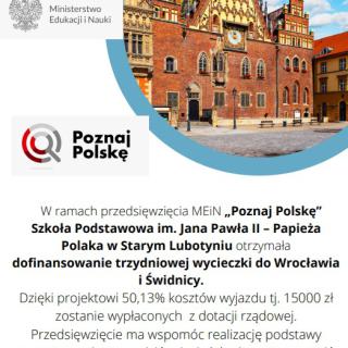 Dofinansowanie w ramach programu "Poznaj Polskę"