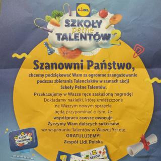 Dziękujemy za udział w akcji „Szkoły Pełne Talentów”!!!