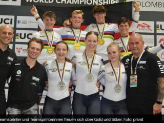 U19-Teamsprinter holen WM-Titel - Teamsprinterinnen gewinnen Silber