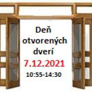 Deň otvorených dverí 7.12.2021 od 9:50