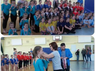 Srebrny medal dziewcząt w Dzielnicowych Zawodach„Wielobój  gimnastyczny”
