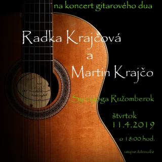 Koncert gitarového dua - Radka Krajčová a Martin Krajčo
