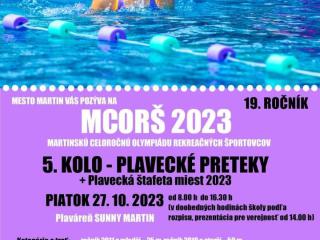 Plavecké preteky - MCORŠ 2023 