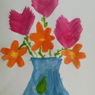 Przesyłamy kwiatki na Dzień Matki - uczniowie klasy 2a