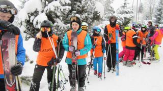 Lyžařský kurz - první den lyžování
