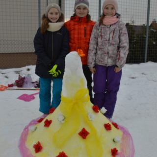 Snehové sochy - školská súťaž