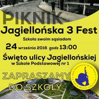Piknik "Jagiellońska 3 Fest - szkoła swoim sąsiadom" przeszedł do historii.