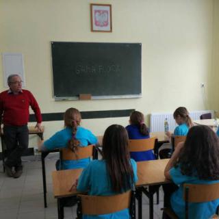 Spotkanie klas piątych z panem Marianem Gancarczykiem