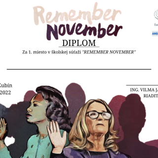 Vyhlásenie výsledkov súťaže „Remember – November“