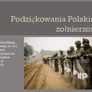 Podziękowania Polskim żołnierzom