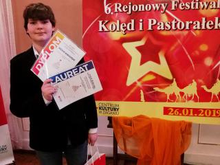 Mamy laureata w Rejonowym Festiwalu Kolęd i Pastorałek 