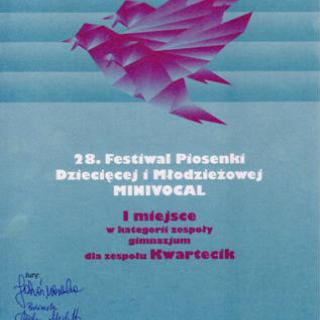 XXVIII Festiwal Piosenki Dziecięcej i Młodzieżowej MINIVOCAL