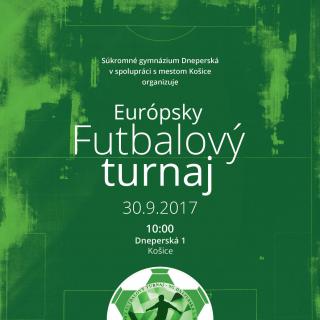 Európsky futbalový turnaj 30. 9. o 10,00 hod. - autor plagátu Oskar Majoroši (Sexta)