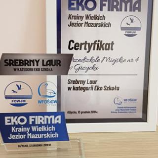 Srebrny Laur w kategorii "Eko Szkoła".