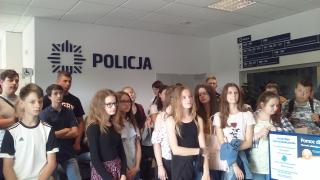 Wizyta siódmoklasistów w Komendzie Policji w Koluszkach