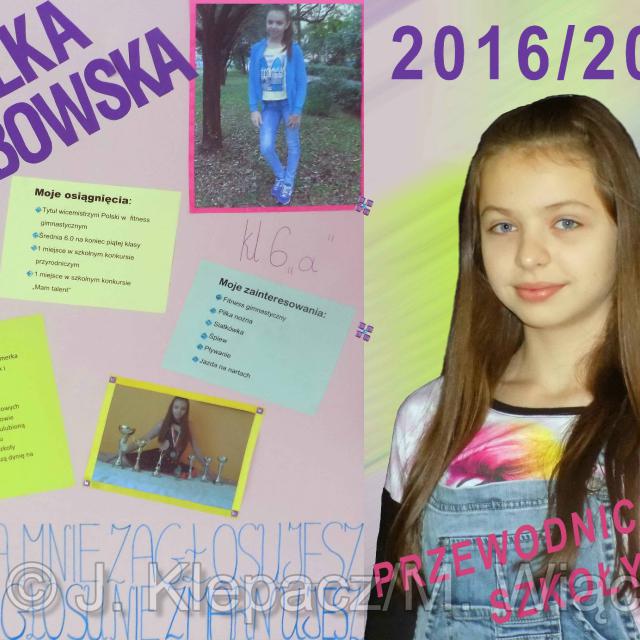 Amelia Grabowska - nową przewodniczącą szkoły! 2016 zdjęcie