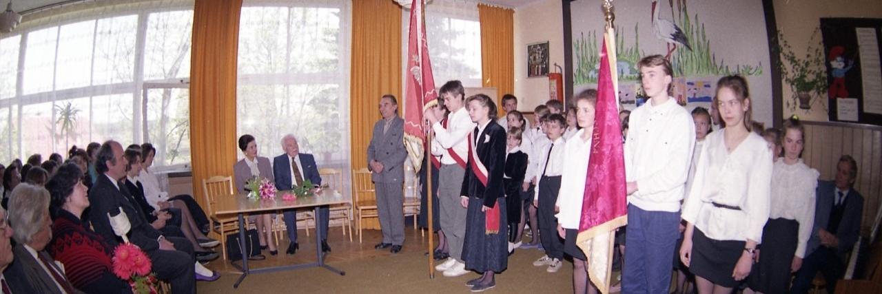W  szkole  gościł  ostatni  Prezydent  II  Rzeczypospolitej  na Uchodźstwie Pan Ryszard Kaczorowski z małżonką.