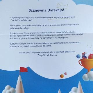  Nagrody za udział w akcji Lidla "Szkoły Pełne Talentów" 