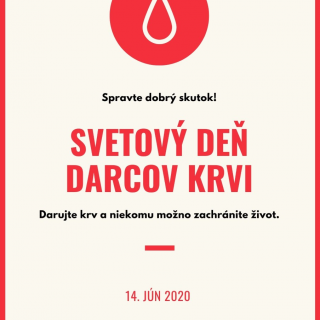 14. jún - Svetový deň darcov krvi