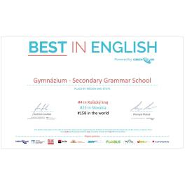 Výsledky súťaže Best in English
