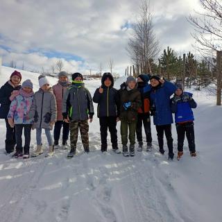 Zimowy spacer uczniów klasy III 